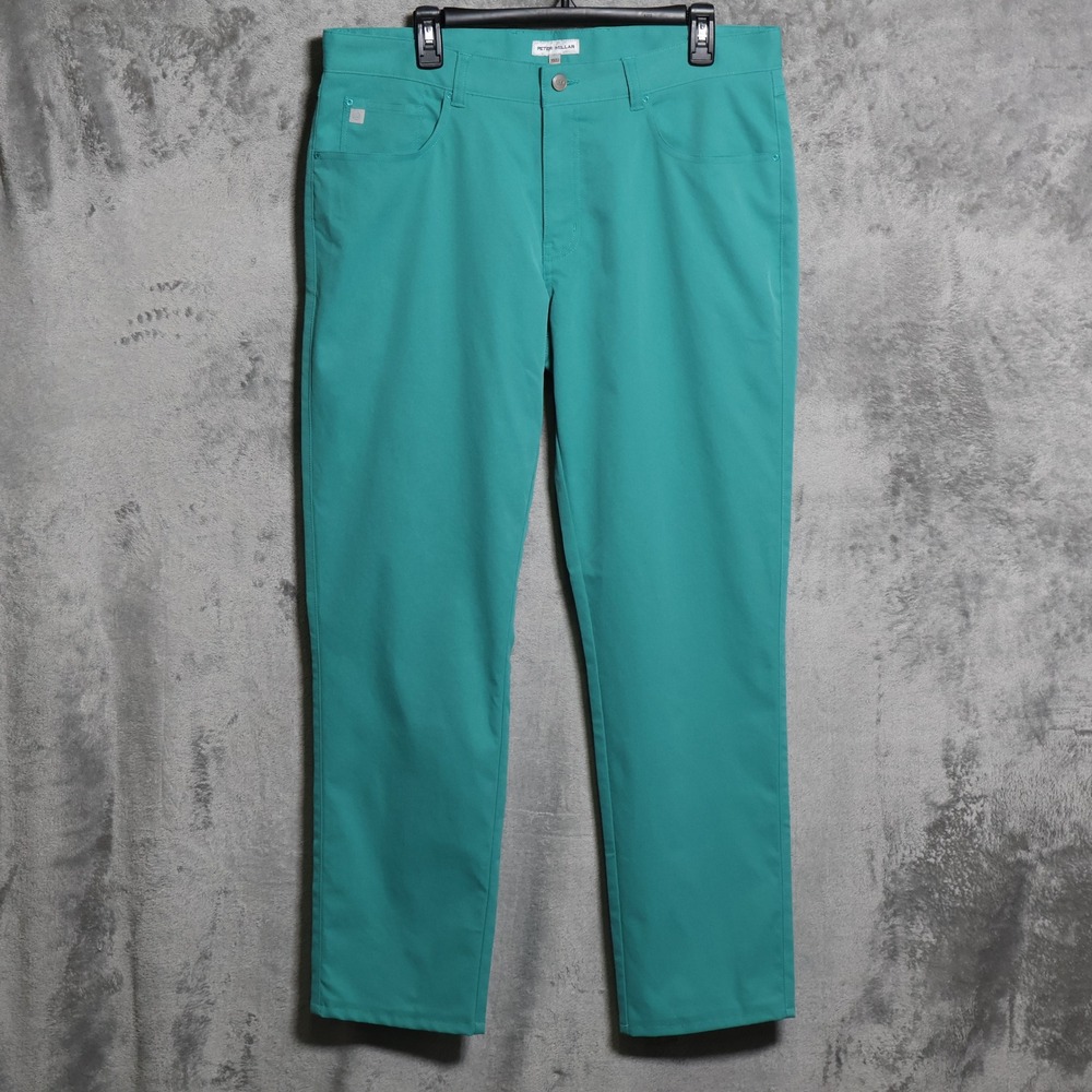 Peter Millar Pants Mens 35x30 Teal Blue Green EB66 Performance Preppy Golf